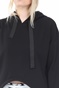 KENDALL + KYLIE-Γυναικεία φούτερ μπλούζα KENDALL + KYLIE ACTIVE CROPPED HOODED μαύρη