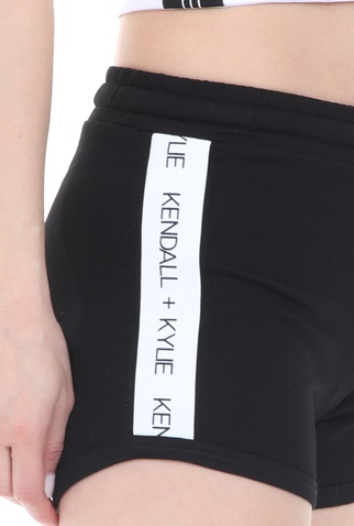 KENDALL + KYLIE-Γυναικείο σορτς KENDALL + KYLIE LOGO STRIPE μαύρο