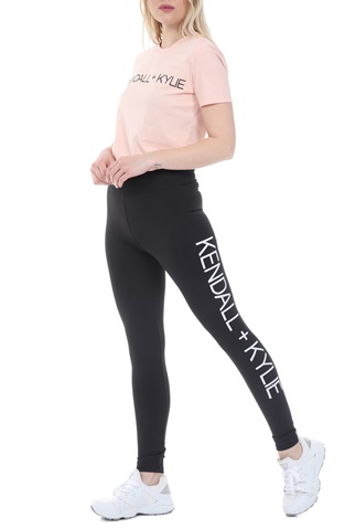 KENDALL + KYLIE-Γυναικείο κολάν KENDALL + KYLIE ACTIVE LOGO μαύρο