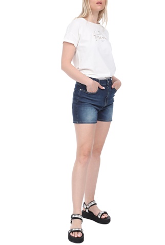 KENDALL + KYLIE-Γυναικείο jean σορτς KENDALL + KYLIE SLIM LOGO μπλε