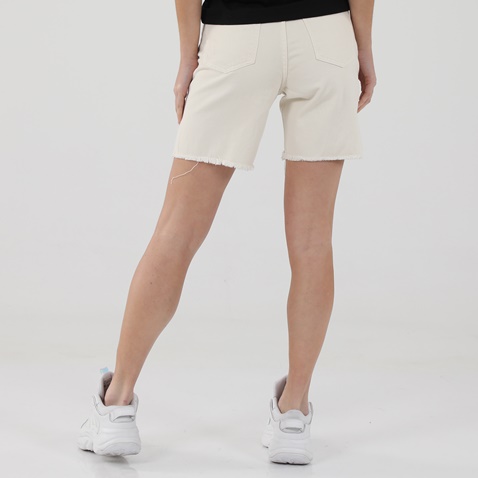 KENDALL+KYLIE-Γυναικεία jean βερμούδα KENDALL+KYLIE KKW.1S1.022.002 εκρού