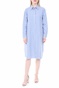 KENDALL + KYLIE-Γυναικείο mini φόρεμα KENDALL + KYLIE NAVY STRIPE LOOSE μπλε λευκό