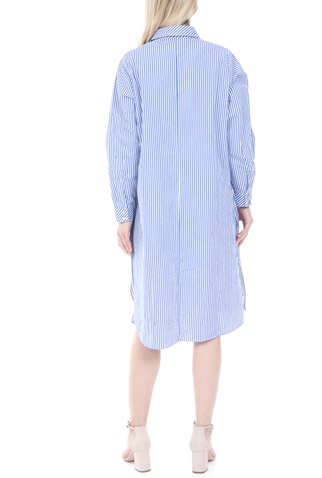 KENDALL + KYLIE-Γυναικείο mini φόρεμα KENDALL + KYLIE NAVY STRIPE LOOSE μπλε λευκό