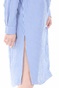KENDALL + KYLIE-Γυναικείο mini φόρεμα KENDALL + KYLIE NAVY STRIPE LOOSE μπλε λευκό