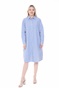 KENDALL + KYLIE-Γυναικείο mini φόρεμα KENDALL + KYLIE NAVY STRIPE LOOSE μπλε λευκό