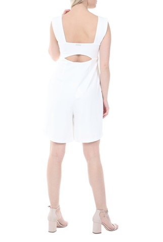 KENDALL + KYLIE-Γυναικεία ολόσωμη φόρμα-σορτς KENDALL + KYLIE CREP SHORT λευκή