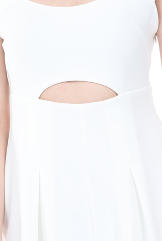 KENDALL + KYLIE-Γυναικεία ολόσωμη φόρμα-σορτς KENDALL + KYLIE CREP SHORT λευκή