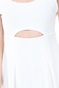 KENDALL + KYLIE-Γυναικεία ολόσωμη φόρμα-σορτς KENDALL + KYLIE CREP SHORT λευκή