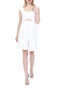 KENDALL + KYLIE-Γυναικεία ολόσωμη φόρμα-σορτς KENDALL + KYLIE CREP SHORT λευκή
