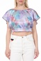 KENDALL + KYLIE-Γυναικείο top KENDALL + KYLIE PRINT TOP μπλε ροζ
