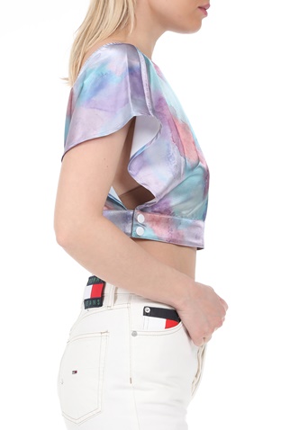KENDALL + KYLIE-Γυναικείο top KENDALL + KYLIE PRINT TOP μπλε ροζ