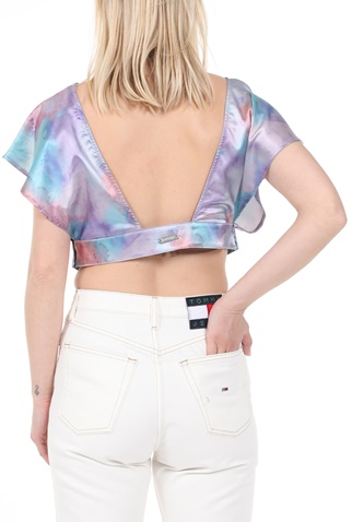 KENDALL + KYLIE-Γυναικείο top KENDALL + KYLIE PRINT TOP μπλε ροζ