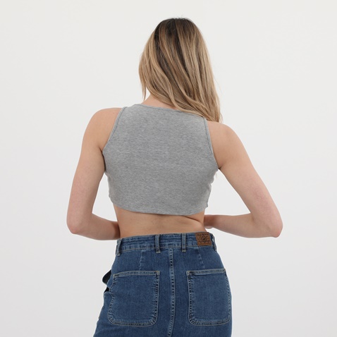 KENDALL+KYLIE-Γυναικείο rib cropped top KENDALL+KYLIE  KKW.1S1.040.010 γκρι