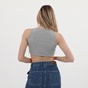 KENDALL+KYLIE-Γυναικείο rib cropped top KENDALL+KYLIE  KKW.1S1.040.010 γκρι
