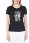 KENDALL + KYLIE-Γυναικείο t-shirt KENDALL + KYLIE BITMOJI CLASSIC μαύρο