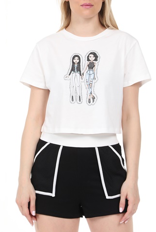 KENDALL + KYLIE-Γυναικεία μπλούζα KENDALL + KYLIE λευκή