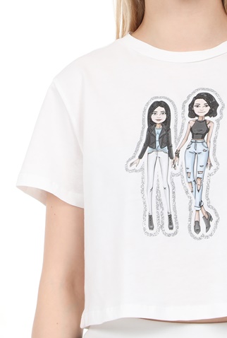 KENDALL + KYLIE-Γυναικεία μπλούζα KENDALL + KYLIE λευκή