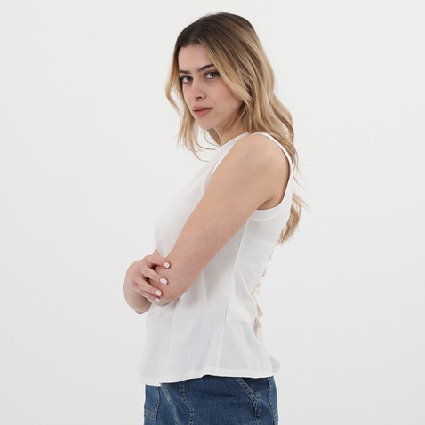 KENDALL+KYLIE-Γυναικείο top κορσές KENDALL+KYLIE KKW.1S1.042.005 λευκό