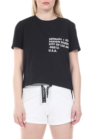 KENDALL + KYLIE-Γυναικείο t-shirt KENDALL + KYLIE CLASSIC LOGO μαύρο