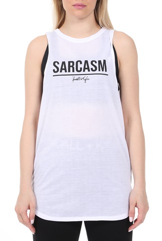 KENDALL + KYLIE-Γυναικεία μπλούζα KENDALL + KYLIE SARCASM λευκή