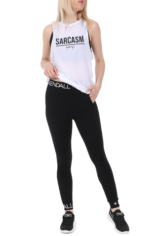 KENDALL + KYLIE-Γυναικεία μπλούζα KENDALL + KYLIE SARCASM λευκή