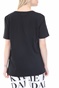 KENDALL + KYLIE-Γυναικείο t-shirt KENDALL + KYLIE LONGFIT LOGO μαύρο