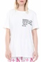 KENDALL + KYLIE-Γυναικείο t-shirt KENDALL + KYLIE LONGFIT LOGO λευκό