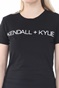 KENDALL + KYLIE-Γυναικείο t-shirt KENDALL + KYLIE BASIC LOGO μαύρο