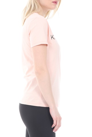 KENDALL + KYLIE-Γυναικείο t-shirt KENDALL + KYLIE BASIC LOGO ροζ