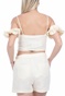 NA-KD-Γυναικείο top NA-KD DROPPED SHOULDER LINEN μπεζ