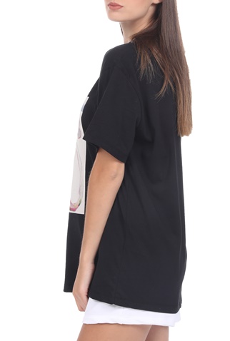 NA-KD-Γυναικεία μπλούζα NA-KD PRINTED LOOSE FIT μαύρη