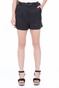 NA-KD-Γυναικείο λινό σορτς NA-KD HIGHWAIST BELTED μαύρο