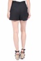 NA-KD-Γυναικείο λινό σορτς NA-KD HIGHWAIST BELTED μαύρο