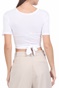 NA-KD-Γυναικείο cropped τοπ NA-KD DEEP BACK TIE λευκό