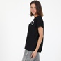 KARL LAGERFELD-Γυναικείο βαμβακερό t-shirt KARL LAGERFELD ikonik karl pocket μαύρο