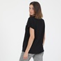 KARL LAGERFELD-Γυναικείο βαμβακερό t-shirt KARL LAGERFELD ikonik karl pocket μαύρο