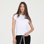 KARL LAGERFELD-Γυναικείο t-shirt KARL LAGERFELD ikonik karl pocket λευκό