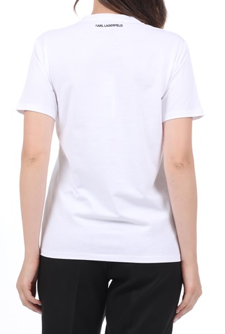 KARL LAGERFELD-Γυναικείο t-shirt KARL LAGERFELD ikonik graffiti λευκή μαύρη