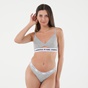 KARL LAGERFELD-Γυναικείο σουτιέν μπουστάκι KARL LAGERFELD 211W2101 Peephole Logo Bra γκρι