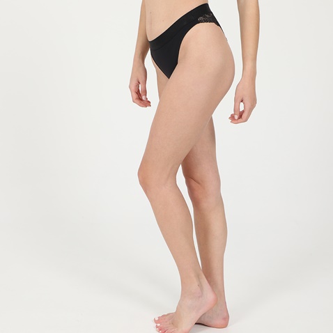 KARL LAGERFELD-Γυναικείο slip εσώρουχο KARL LAGERFELD lace brief μαύρο