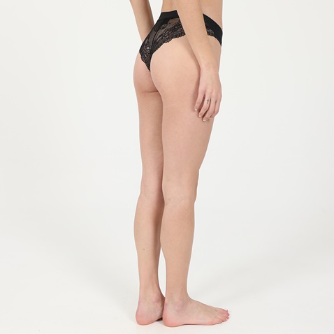 KARL LAGERFELD-Γυναικείο slip εσώρουχο KARL LAGERFELD lace brief μαύρο