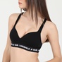 KARL LAGERFELD-Γυναικείο σουτιέν μπουστάκι KARL LAGERFELD Padded Logo Bra μαύρο