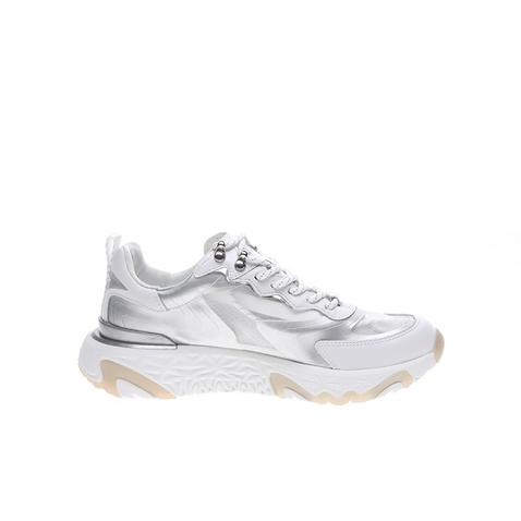 KARL LAGERFELD-Γυνακεία sneakers KARL LAGERFELD Pyro Mix Lace λευκά ασημί
