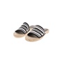KARL LAGERFELD-Γυναικείες εσπαντρίγιες slides KARL LAGERFELD KAMINI Raffia Kickdown γκρι λευκές