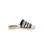 KARL LAGERFELD-Γυναικείες εσπαντρίγιες slides KARL LAGERFELD KAMINI Raffia Kickdown γκρι λευκές