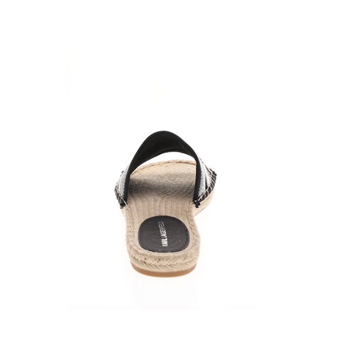 KARL LAGERFELD-Γυναικείες εσπαντρίγιες slides KARL LAGERFELD KAMINI Raffia Kickdown γκρι λευκές