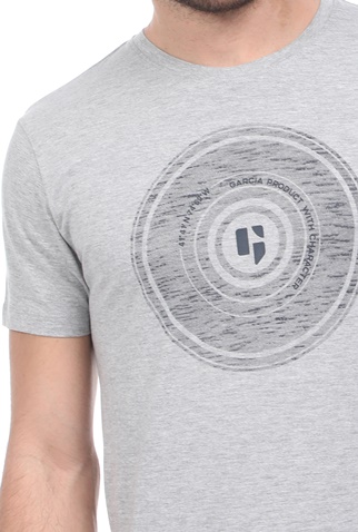 GARCIA JEANS-Ανδρικό t-shirt GARCIA JEANS γκρι