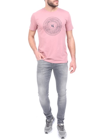 GARCIA JEANS-Ανδρικό t-shirt GARCIA JEANS μοβ