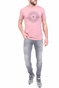 GARCIA JEANS-Ανδρικό t-shirt GARCIA JEANS μοβ