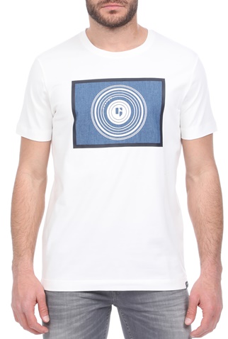 GARCIA JEANS-Ανδρικό t-shirt GARCIA JEANS λευκό